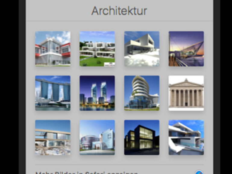 Siri-Suchergebnisse für Bilder