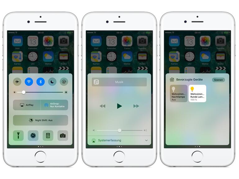 Jede Seite hat eine andere Funktion