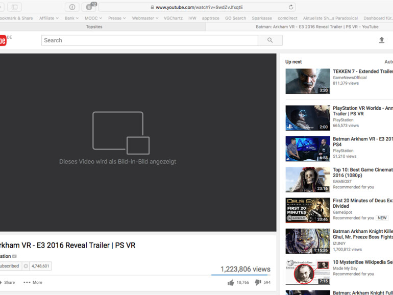 YouTube-Video zu PlayStation VR nachher