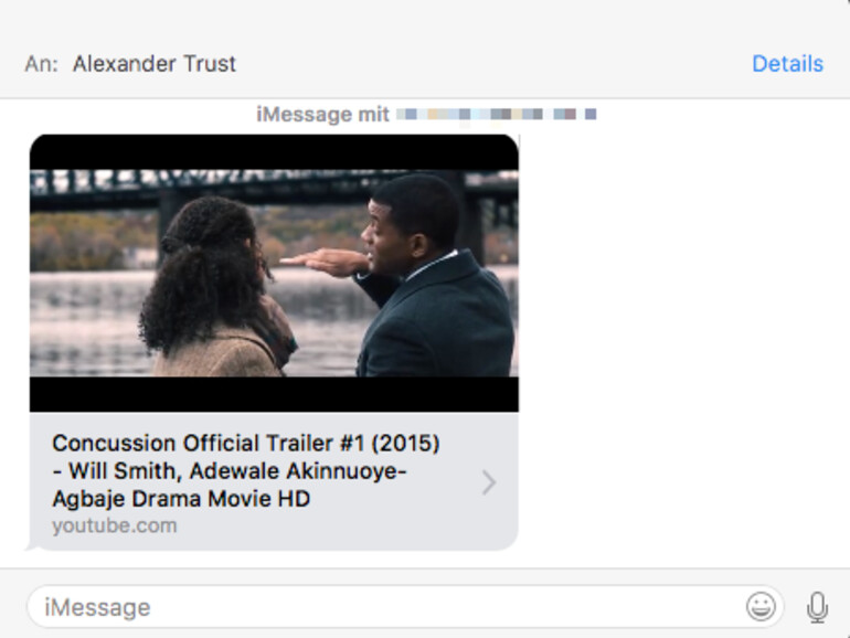 Abspielen von YouTube-Videos in iMessage ist direkt möglich