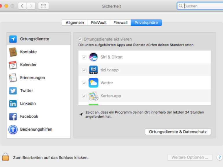 Implizite Wettervorhersagen in Siri benötigen neben aktiviertem Wi-Fi auch die Erlaubnis Ortungsdienste nutzen zu können.