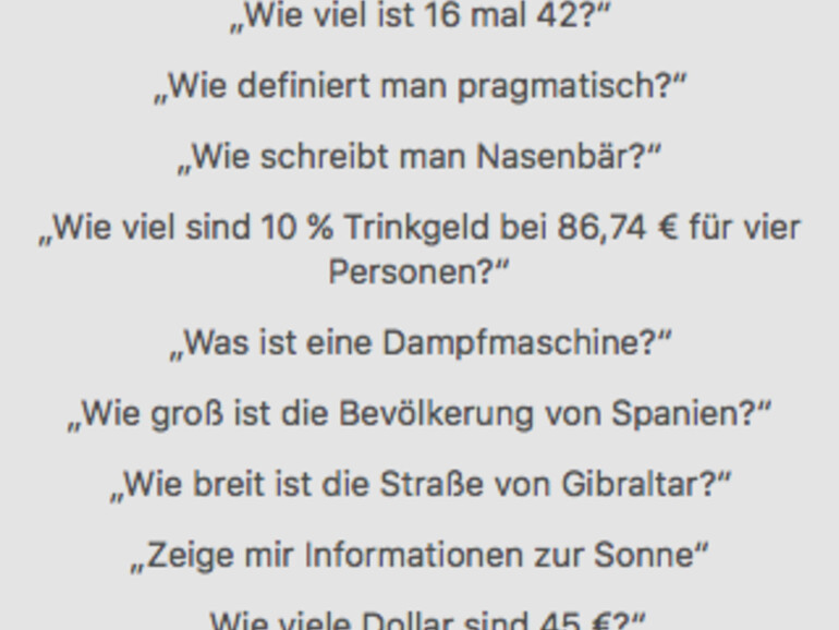 Sprechen Sie mit Siri über Wissen