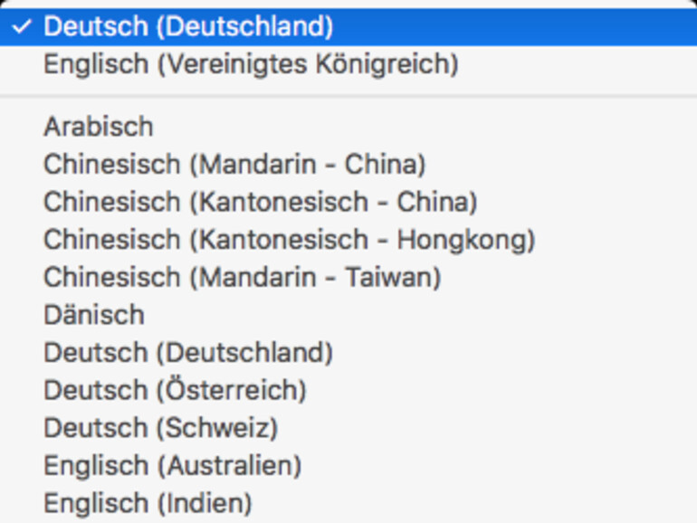 Diese Sprachen und mehr spricht Siri am Mac