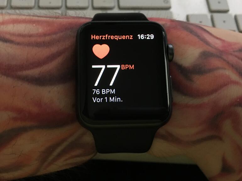 Pulsmesser an der Apple Watch