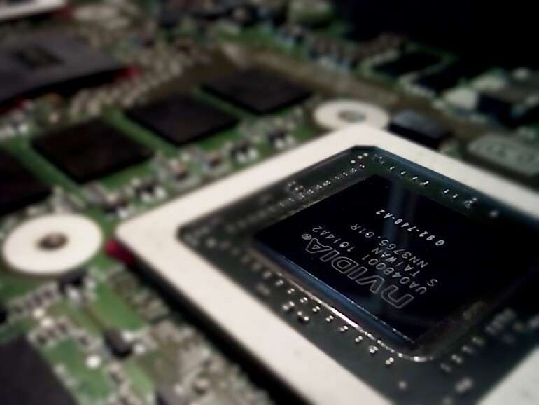 Nvidia-Chip auf Grafikkarte