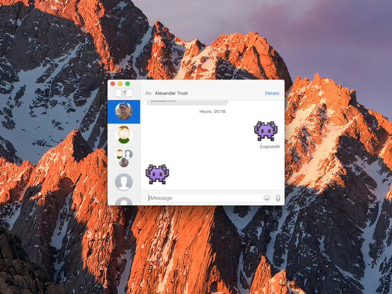 Nachrichten-App in macOS Sierra