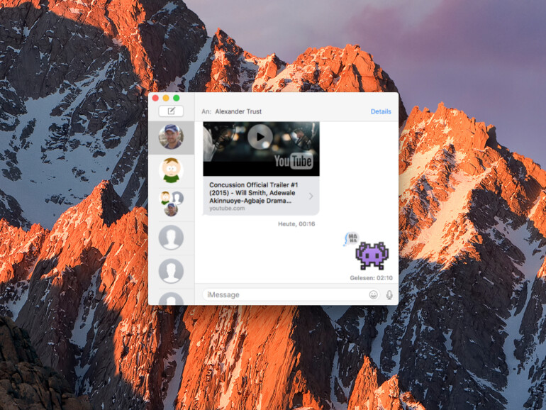 „Tapbacks“ in Nachrichten in macOS Sierra