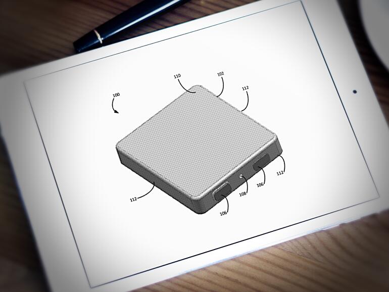 Patentskizze zu Batteriedose Apples auf iPad