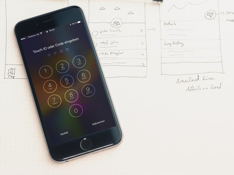 iPhone mit Code-Sperre