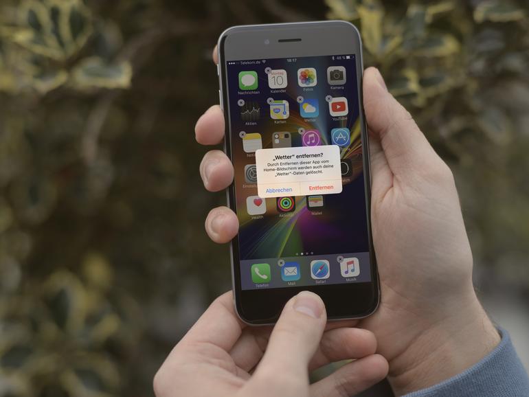 iOS 10: Standard-Apps wie Wetter können nun „entfernt” werden