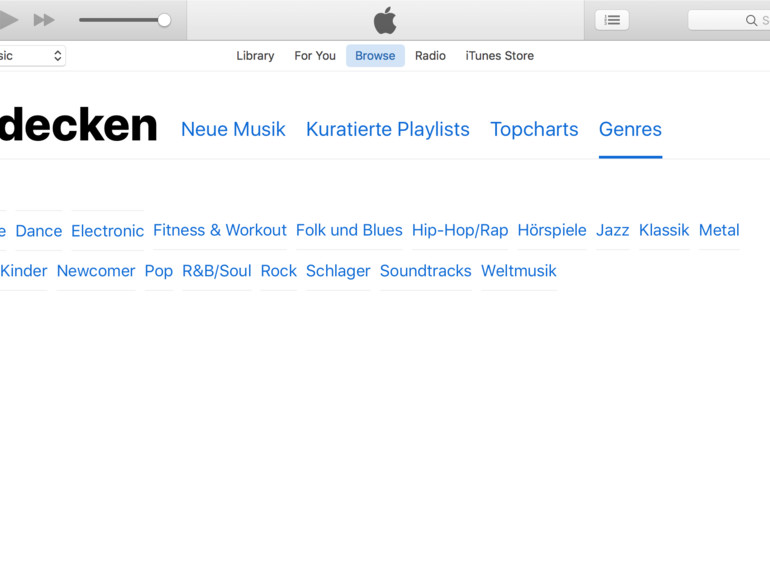 Genres entdecken in Apple Music
