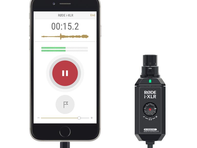 Der i-XLR-Adapter verbindet Mikrofone mit dem Lightning-Port