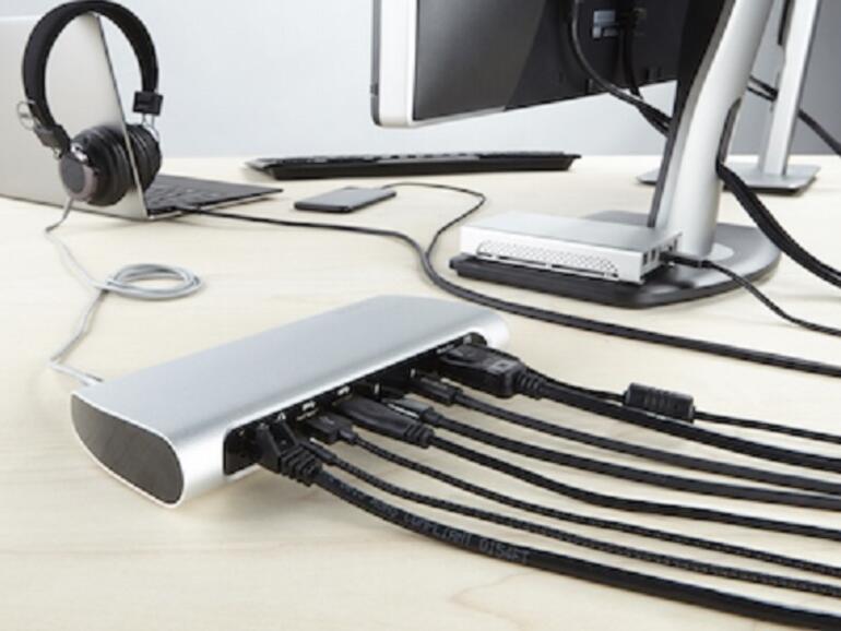 Das Dock bietet viele Anschlussmöglichkeiten