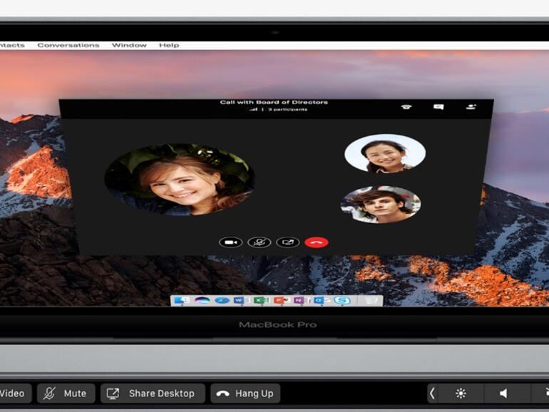 Microsoft Outlook auf dem MacBook Pro mit Touch Bar