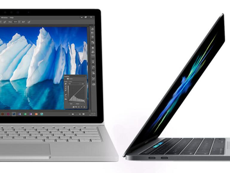 MacBook Pro (rechts) versus Surface Book