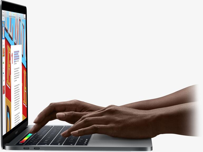 MacBook Pro mit neuer Tastatur und Touch Bar