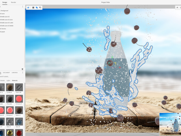 Mit Adobe Felix sollen Designer fotorealistischen Bilder gestalten können, auch wenn sie keine 3D-Experten sind.