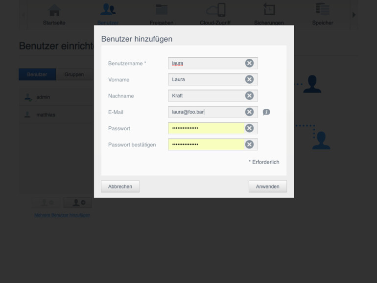 4. Die E-Mail-Adresse wird benötigt für einen mögliche Cloud-Anmeldung
