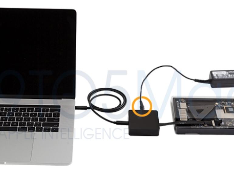 Apparatur zum Auslesen von Daten auf der verlöteten SSD