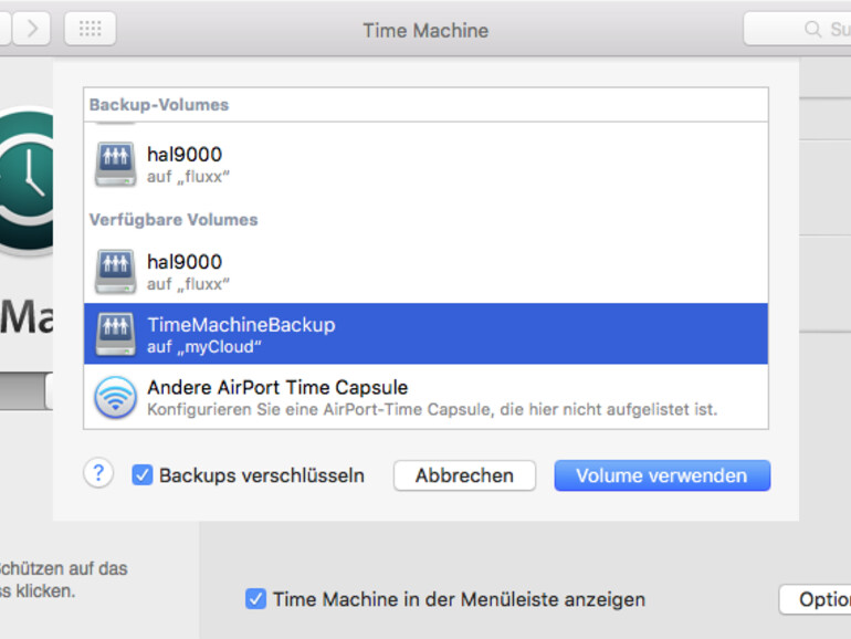 Backup verschlüsseln ist eine probate Option, denn auf die Freigabe für Time Machine können alle Netzwerknutzer schauen
