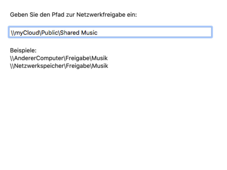 Der Pfad folgt der Windows-Konvention mit einem Backslash [alt][shift][7]