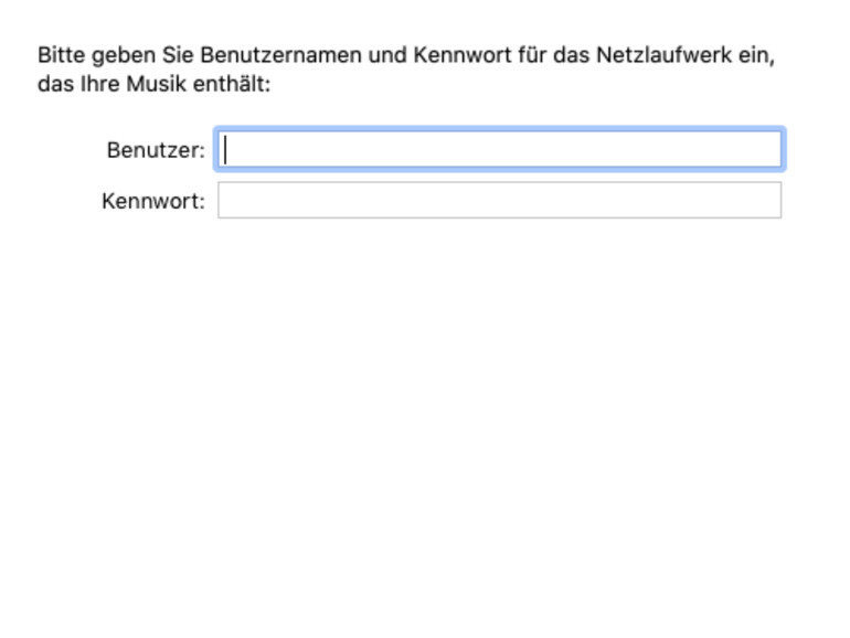 Bei den öffentlichen Verzeichnissen können Benutzername und Kennwort leer bleiben