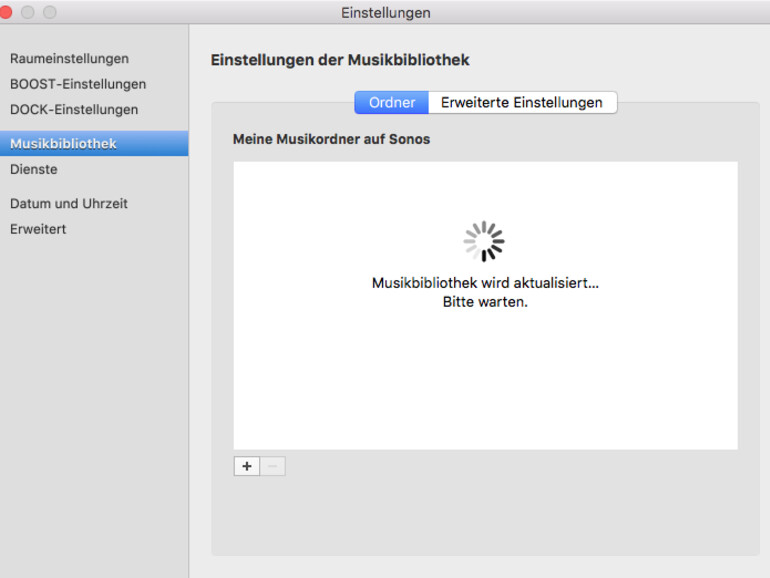 Allerdings dauert die Indizierung eine kleine Weile ...
