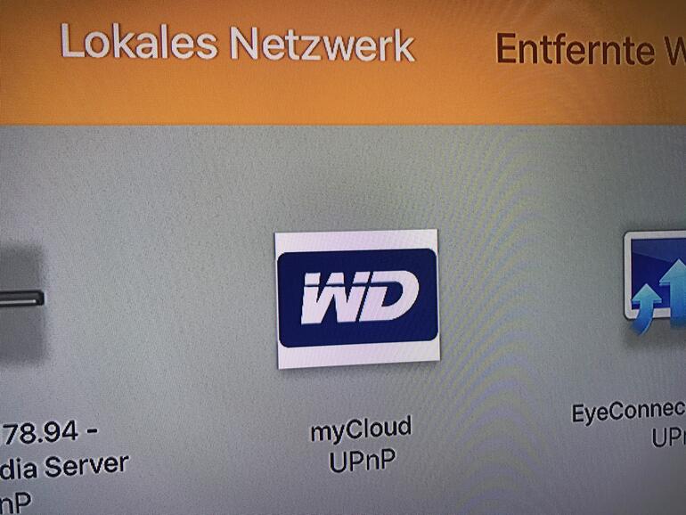 Im lokalen Netzwerk wird das WD-My-Cloud-System via UPnP erkannt