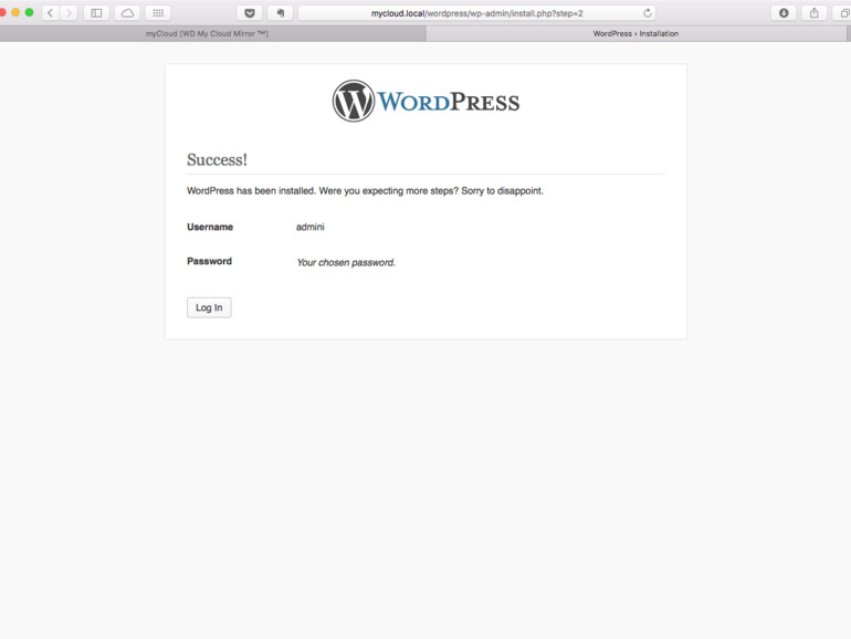 Wie bei jeder Basis-Installation wird der erste Nutzer mit Admin-Rechten ausgestattet