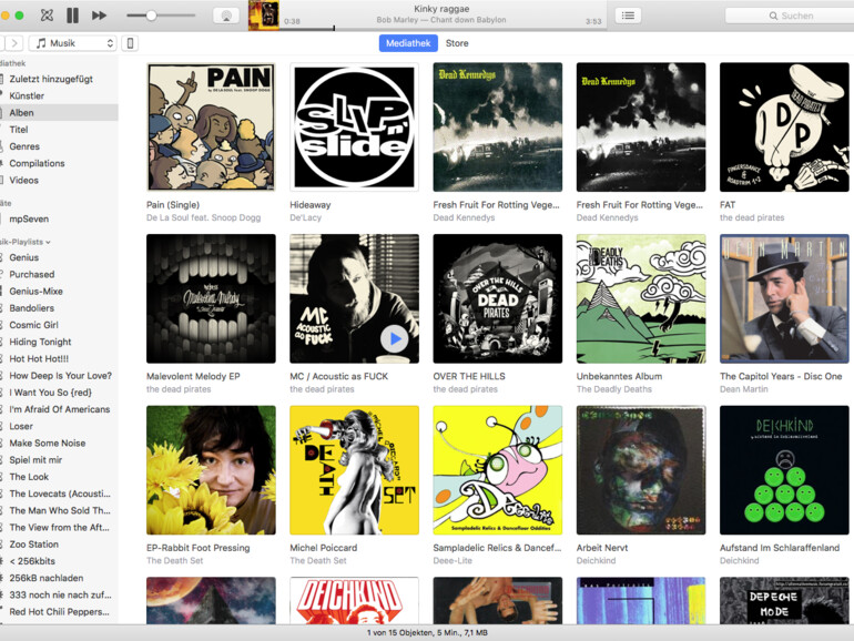 iTunes kann Musik von geteilten Mediatheken wiedergeben