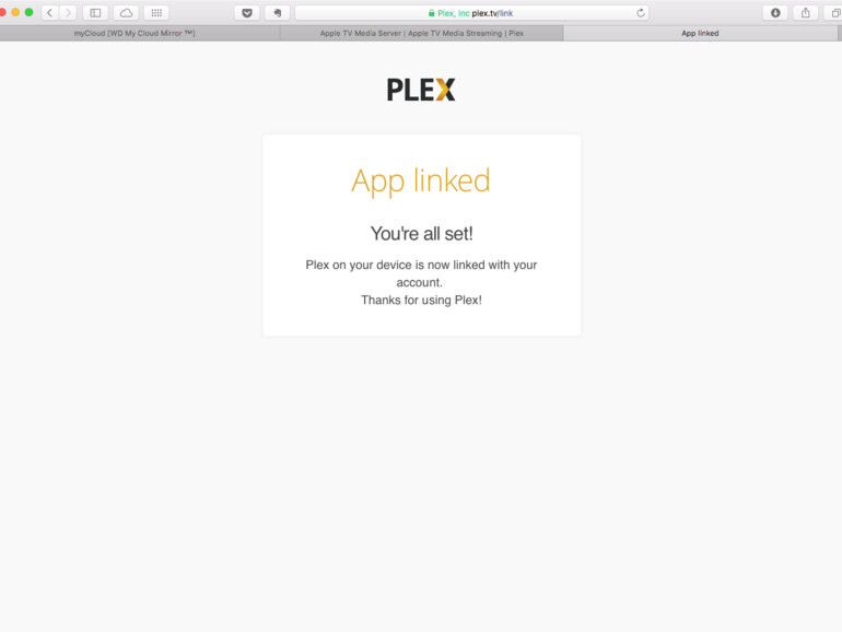 Weitere Apps wie auf dem Apple TV werden mittels Verlinkung bestätigt