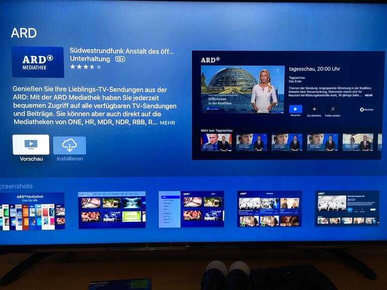 ARD Mediathek auf dem Apple TV 4