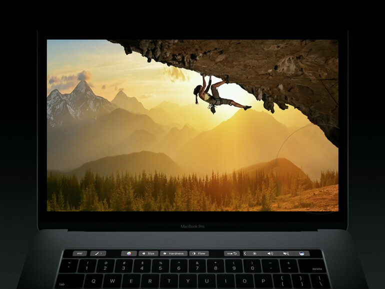 Adobe Photoshop auf einem MacBook Pro mit Touch Bar