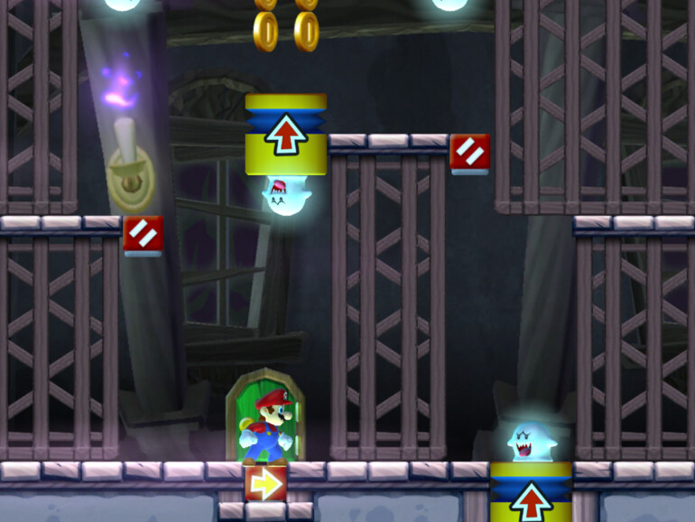 Die Levels bemühen klassische Mario-Welten, etwa Geisterhäuser, Kanonenboote und funkelnde Höhlen