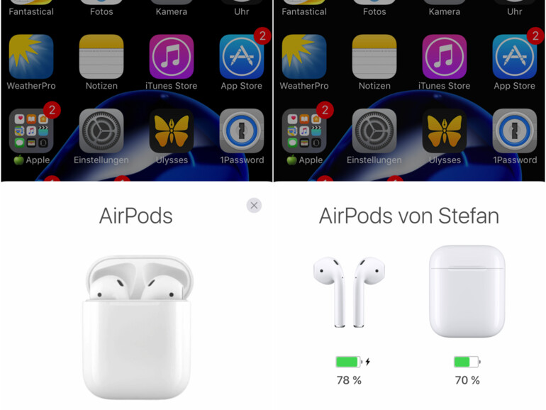 Das Pairing geht schnell von der Hand