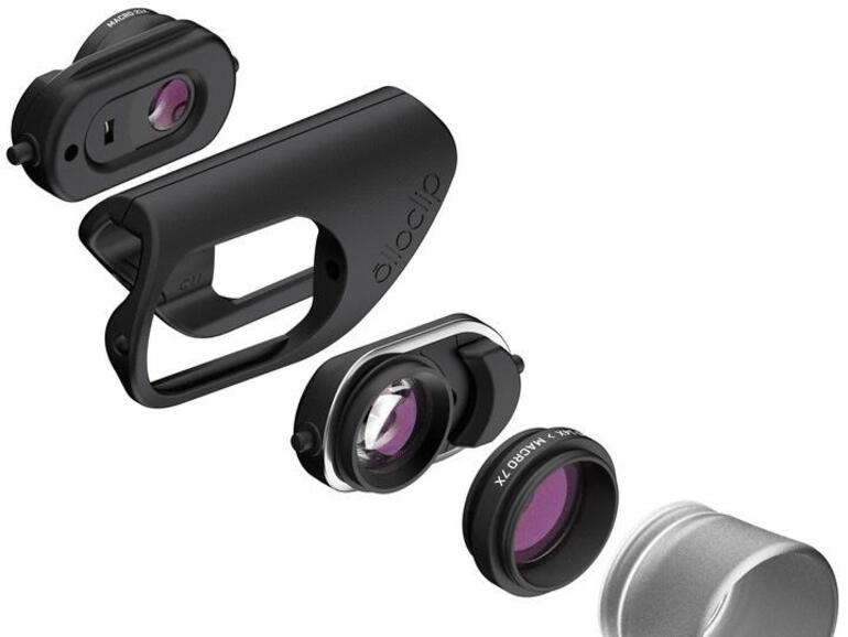 Die Aufsatzlinsen „Olloclip Macro Pro Lens“ (100 Euro) bieten drei Vergrößerungsstufen und erlauben neue Perspektiven in der Nahaufnahme.