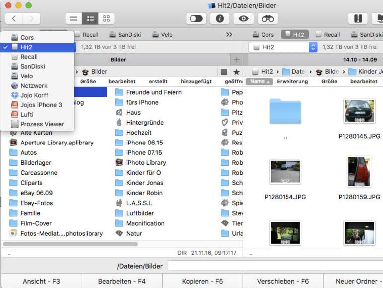 Screenshot aus Commander One