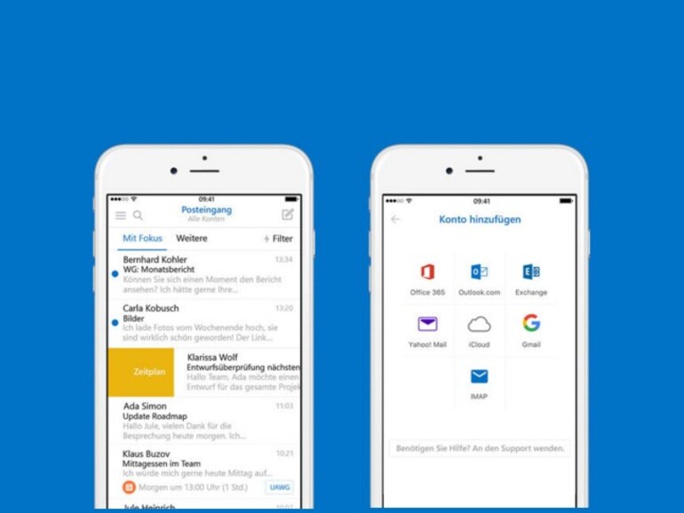Outlook auf iOS