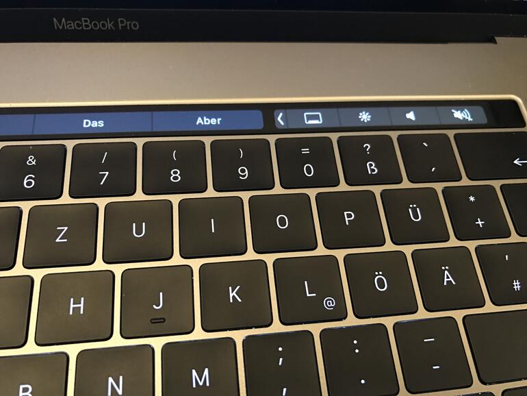 Touch Bar des MacBook Pro mit Control Strip