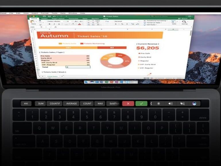 Office für Mac mit Touch-Bar-Unterstützung