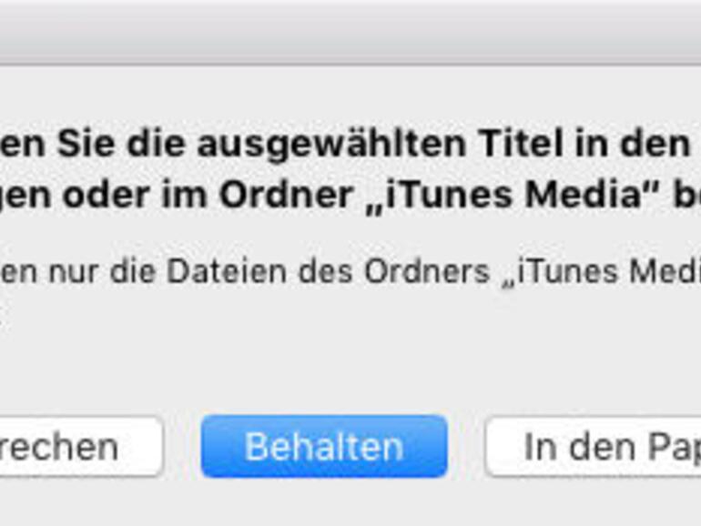 … und in den Papierkorb befördern.