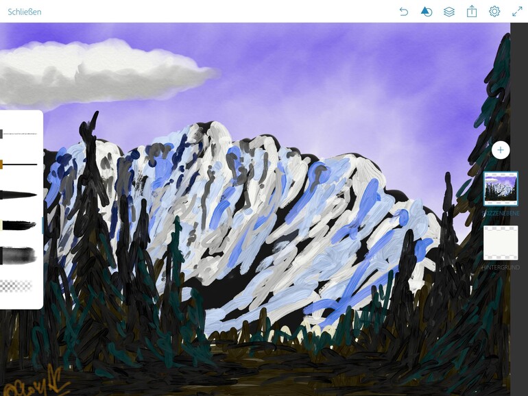 Besonders in Verbindung mit dem Apple Pencil eignet sich das iPad Pro perfekt für Skizzen und Zeichnungen, ...