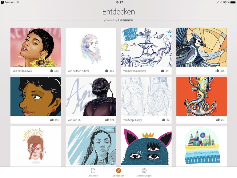 Die „Entdecken“-Funktionen gewährt Ihnen einen Einblick in das, was mit der jeweiligen App möglich ist.