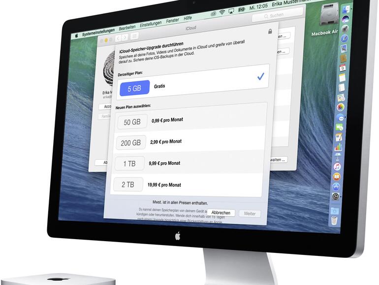 Die meisten Cloud-Dienste nutzen kleine Menüleistensymbole, um den Status anzuzeigen und an den Inhalt zu gelangen.