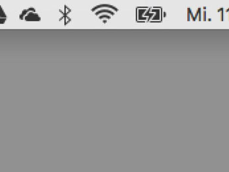 Die meisten Cloud-Dienste nutzen kleine Menüleistensymbole, um den Status anzuzeigen und an den Inhalt zu gelangen.
