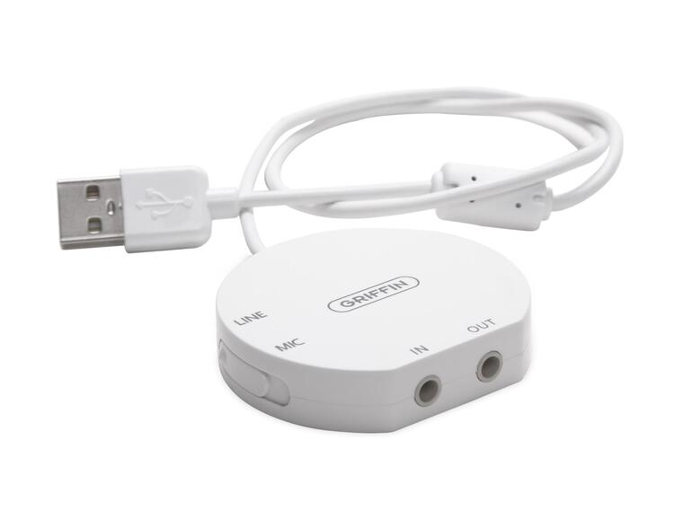Das Griffin iMic ist eine ebenso einfache wie preiswerte Lösung zur Digitalisierung analoger Audiodaten
griffintechnology.com