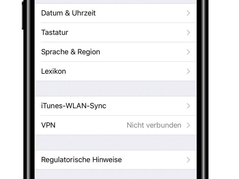Ihr iOS-Gerät können Sie auch in seinen Einstellungen zurücksetzen.