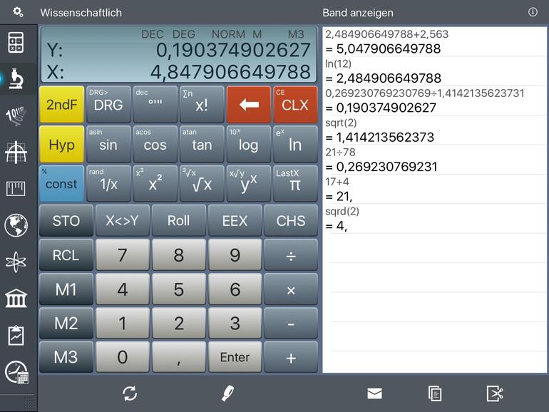 Für das iPad gibt es leider nur eine eigenständige App, die aber den größeren Platz auf dem Schirm effizient zu nutzen weiß.