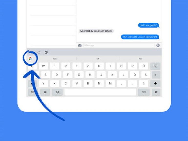 GBoard auf dem iPad