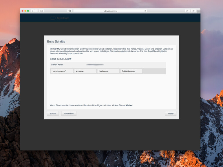 WD My Cloud Mirror: Weitere Benutzer anlegen